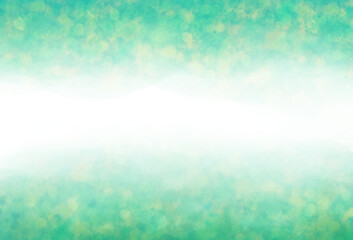 水彩テクスチャ　緑　背景素材　枠　シンプル　にじみ　白背景　透過