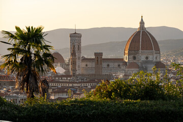 Naklejka premium View of the Brunelleschi Dome from Piazzale Michelangelo