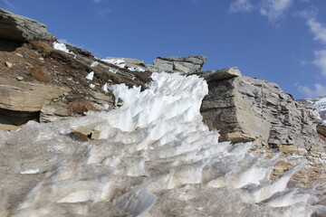 snow covered mountains