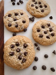 homemade sourdough chocolate chip cookies