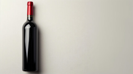  blank red wine bottle mock up isolated on white background, concept design in product development