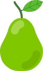 Green pear fruit icon