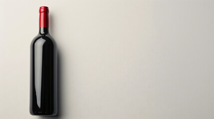  blank red wine bottle mock up isolated on white background, concept design in product development