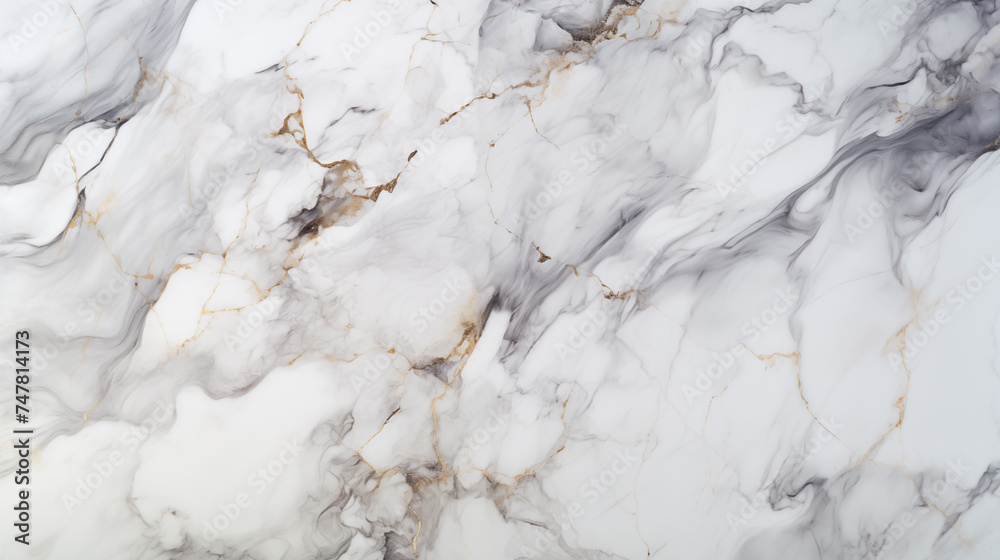 Poster White marble texture in natural pattern with high resolution for background
