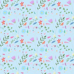 seamless pattern with flowers