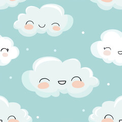 Cute cloud illustrations for background decoration