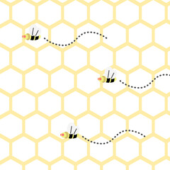 ハチ柄の素材。背景素材。Bee pattern material. Background material.