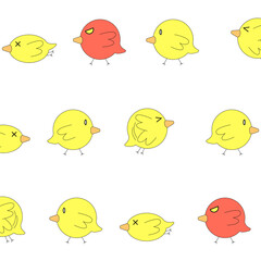 可愛いヒヨコの素材。背景素材。Cute chick material. Background material.