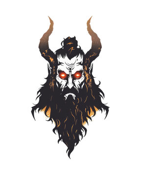 god kronos monster character, style illustration. Design for t-shirt graphics, fashion prints, slogan t-shirts and other creative uses. isolated transparent background, PNG file, Ai Generated Image