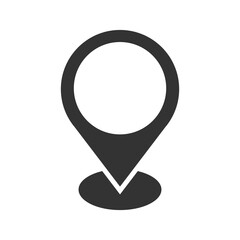 Geolocation icon on light background. Mark location symbol. Navigation, map, location pin, position
