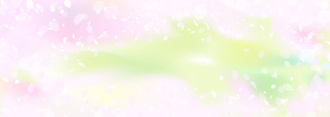 Fototapeta na wymiar おぼろげな桜と新緑