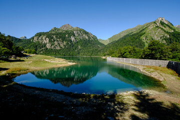 Fototapeta na wymiar Lac Bious Artigues, Ayous lakes tour, Pyrenees National Park, Pyrenees Atlantiques, France