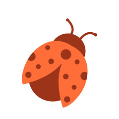 Obraz premium Ladybug isolated on a white background. Red bug flat
