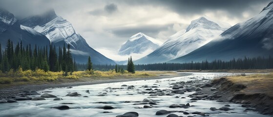 Dramatic Landscape in Banff National Park, Canada - Stunning Capture with Canon RF 50mm f/1.2L USM Lens