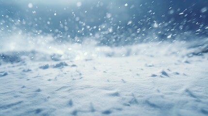 Obraz premium Captivating Winter Scene: Canon RF 50mm f/1.2L USM Shot of Serene Snowfall Blanketing Scenic Snowdrifts