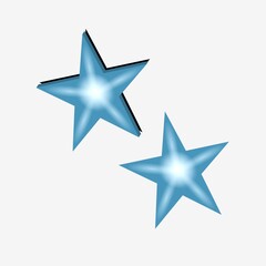 Blue Stars :Blue  stars decorated with pearl.White background.