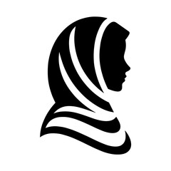 "The 'Woman Hijab Icon' Is A Vector Graphic Portraying A Woman In Hijab, Symbolizing Islamic Fashion And Lifestyle, Combining Modesty And Modernity In Its Design."