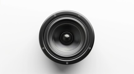 a glossy subwoofer speaker in the Miami style set against a white backdrop