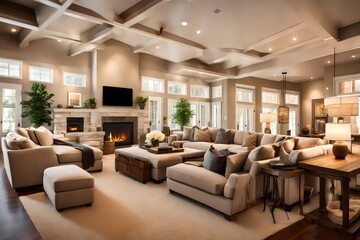 living room interior generated by AI technology