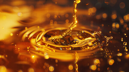 Cinematic shot of a drop of organic acid interacting with a natural substance, sparking a mesmerizing chemical dance