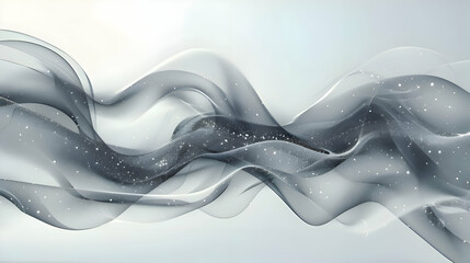 A Wave of Smoke on a White Background
