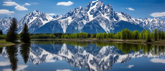 Vibrant Grand Tetons Reflection - Captured with Canon RF 50mm f/1.2L USM Lens