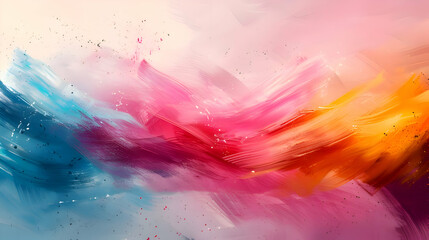 A Vibrant Painting Bursting With an Array of Colors