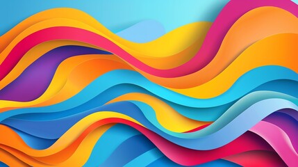 Abstract colorful wavy background. Liquid color flow. Trendy vibrant gradient. Creative geometric wallpaper.