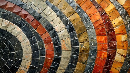 Colorful circular mosaic pattern.