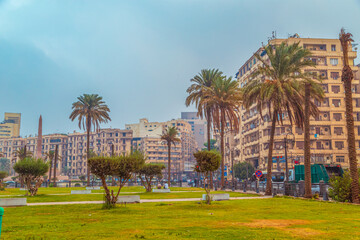Tahrir Square in the center of Cairo.