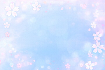 Obraz na płótnie Canvas 桜の花の春のフレーム背景