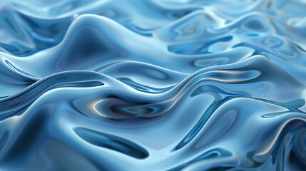 Blue liquid. 3D rendering.