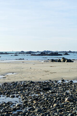 Panoramic view of the tidal zone in St. Clement, Jersey