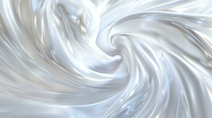 White liquid is swirled into a vortex. The smooth, creamy texture of the liquid is captured in great detail.