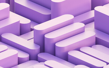 Minimal abstract mockup background for product presentation. Purple blending gradient podium. 3d render illustration.