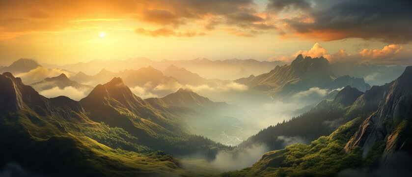 Golden Sunrise Over Majestic Slovakian Mountain Valley - Canon RF 50mm f/1.2L USM Capture