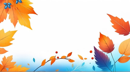 Fototapeta na wymiar Autumn background with colorful leaves. Vector illustration for your design. copyscape