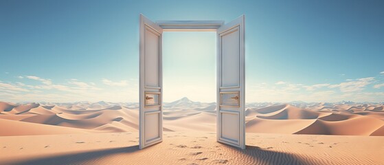Sunlit Desert Door: Symbol of Exploration and Beginnings | Canon RF 50mm f/1.2L USM