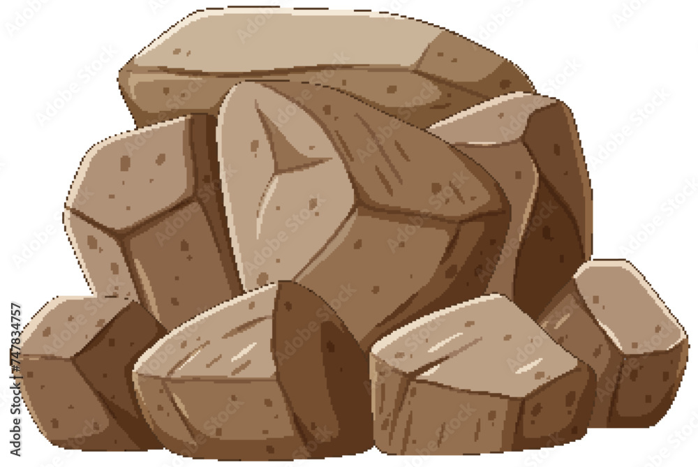 Poster vector illustration of a stack of rocks