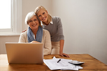 Grandmother, happy daughter and help with finance, budget and investment of money. Planning, tax...