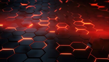 Abstract Futuristic background with hexagons . dark sci-fi hi-tech wallpaper