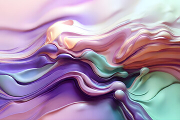 An imaginary flow of pastel colors