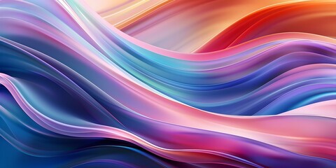 Fototapeta premium A Symphony of Colors in Fluid Abstract Waves