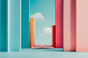 World Book day background for banner template - generative ai