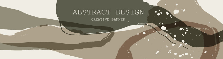 Abstract trendy universal artistic banner template. Vector illustration.