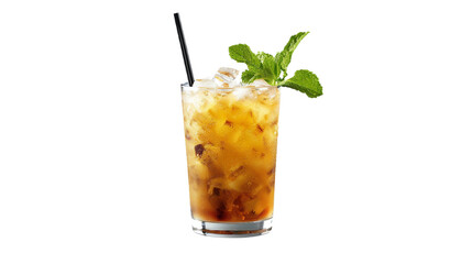 Mint Julep on clean transparent background, PNG Format - obrazy, fototapety, plakaty