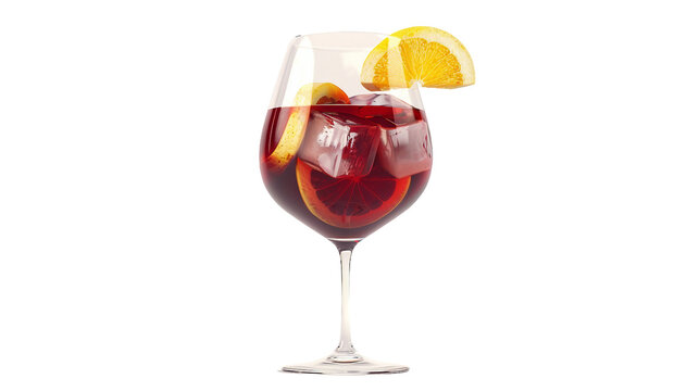 Refreshing Sangria Isolated on clean transparent background, PNG Format