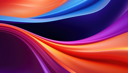 Fototapeta premium Abstract vibrant colors wavy flow 3d rendered illustration background
