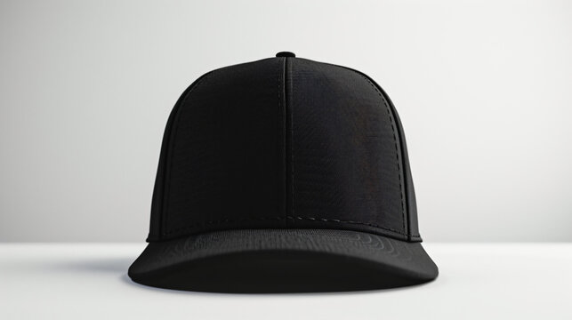 black baseball cap mock up isolated on white background