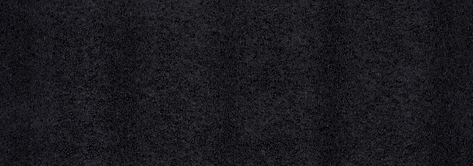 Fototapeta premium Dark Black Fabric Close-Up Textured Banner.